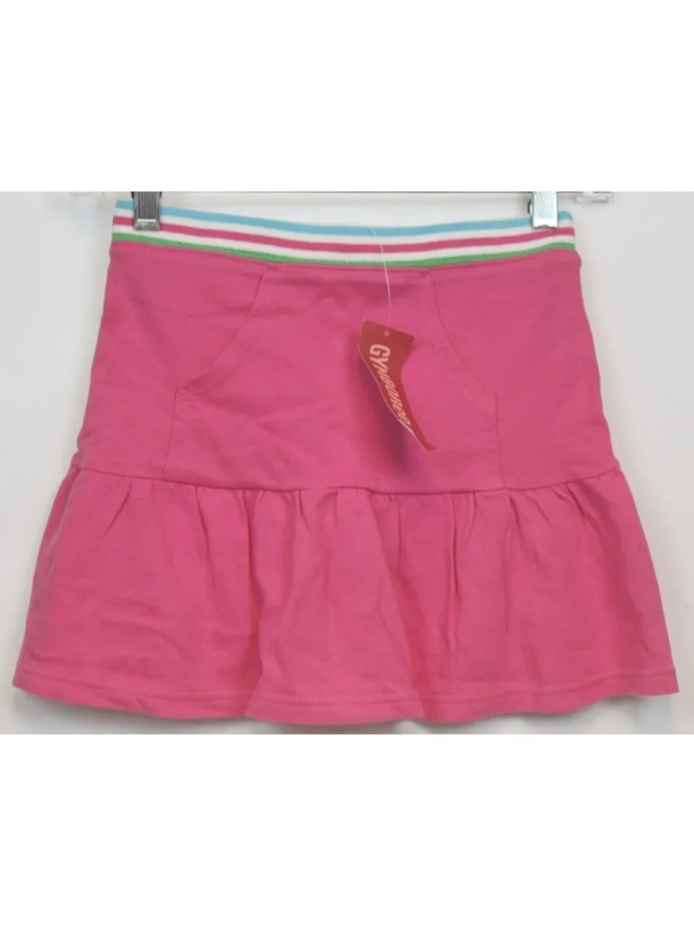 2008 Gymboree Tennis Match Skorts sz 8 Kangaroo Pocket Ruffle Peplum Elastic Wai